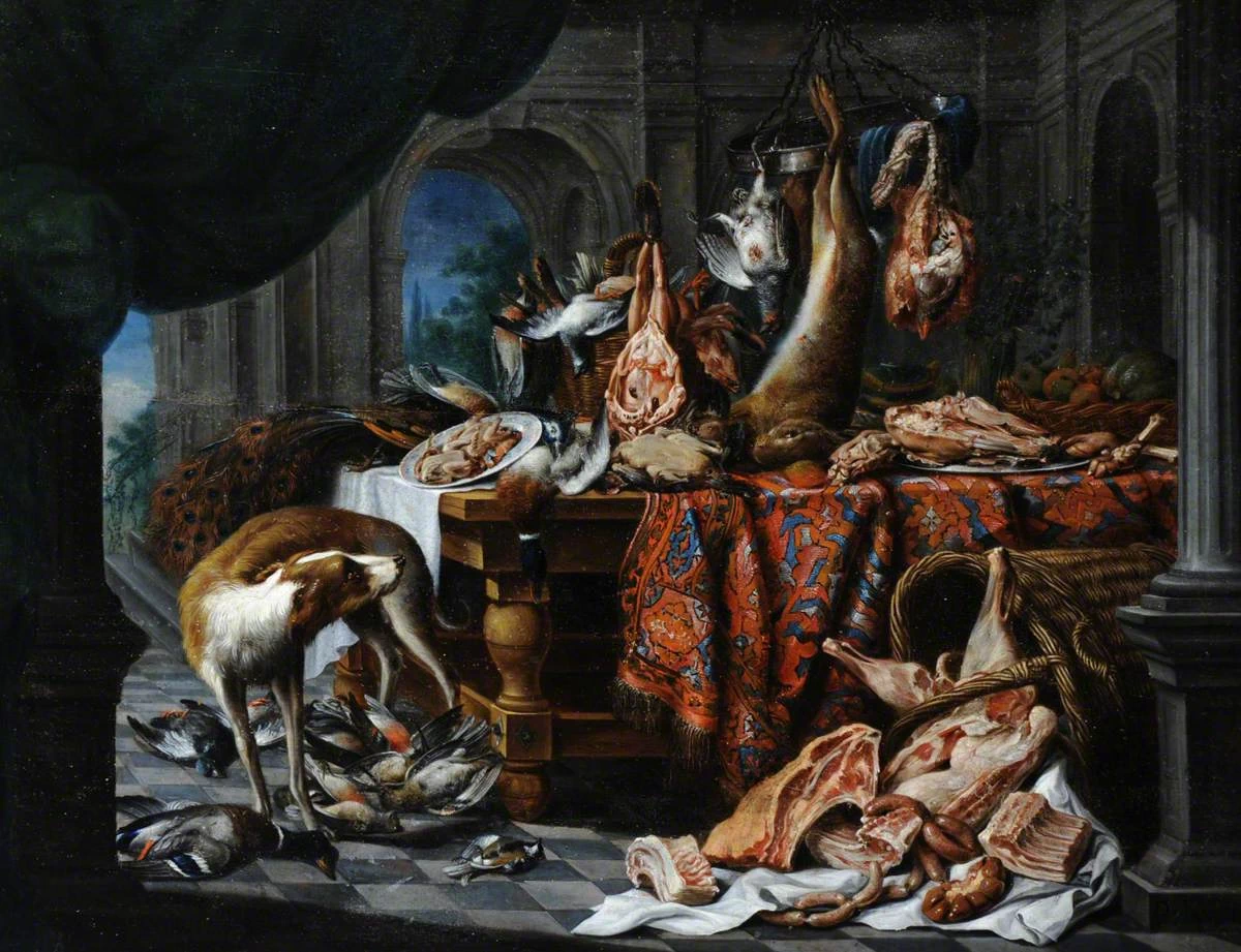 Natura morta con pollame morto e frutta - National Trust for Places of Historic Interest or Natural Beauty